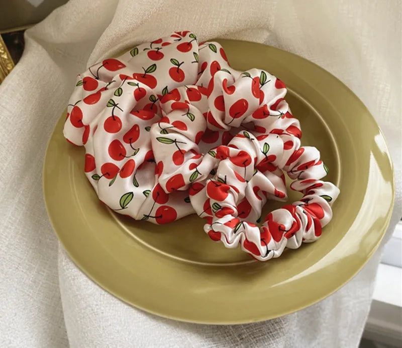 Silk Hair Scrunchies – Luxe Finish Set