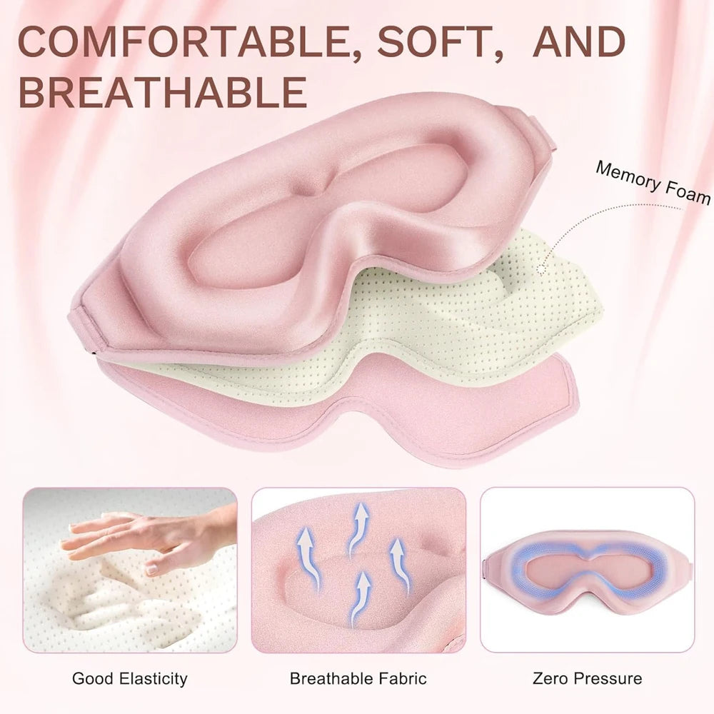 3D Sleep Mask – 100% Light Blockout
