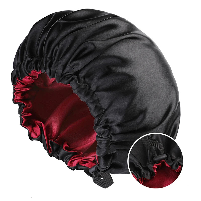 Satin Bonnet – Adjustable for Curly Hair