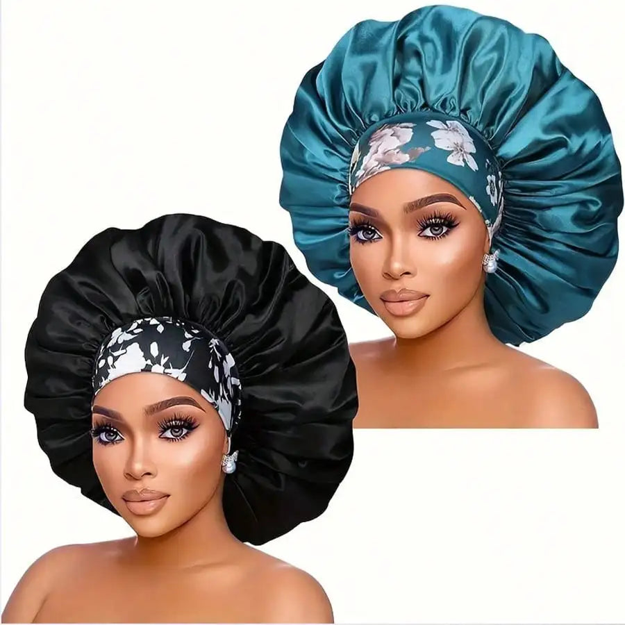 Oversized Satin Bonnet – Double Layer Night Cap