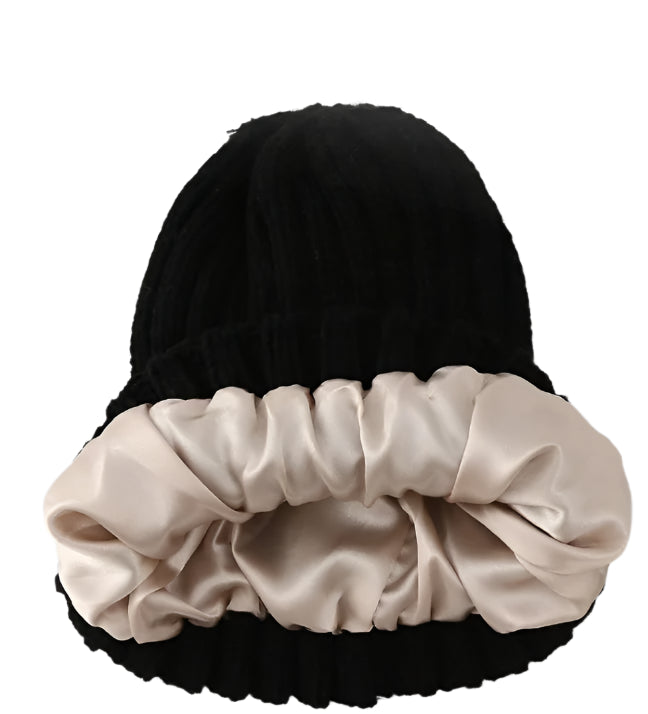 Satin Beanie – Winter Shield for Curls