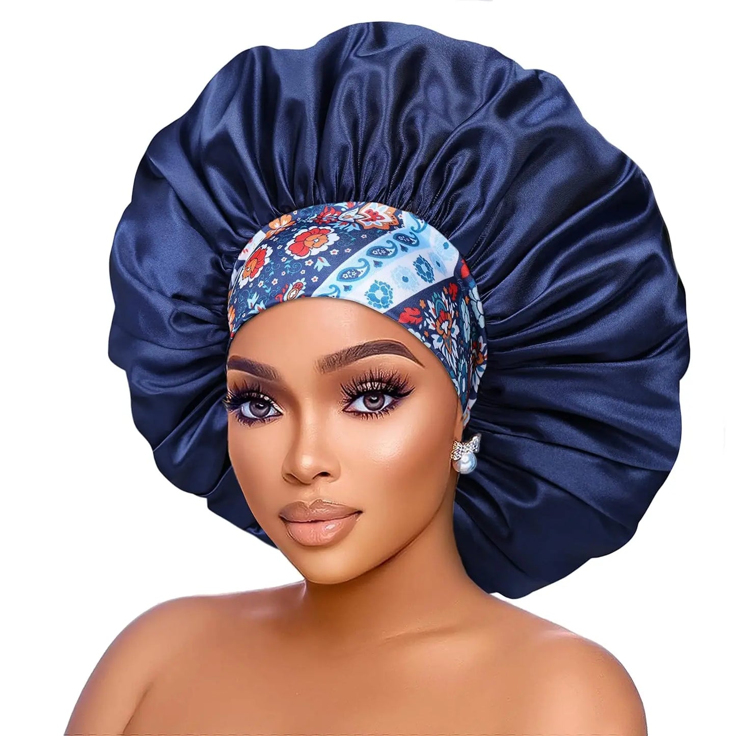 Oversized Satin Bonnet – Double Layer Night Cap