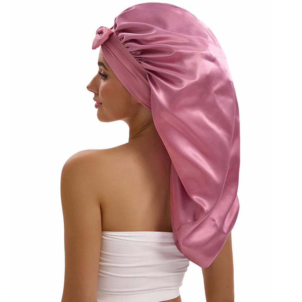 Long Satin Bonnet – For Braids & Volume