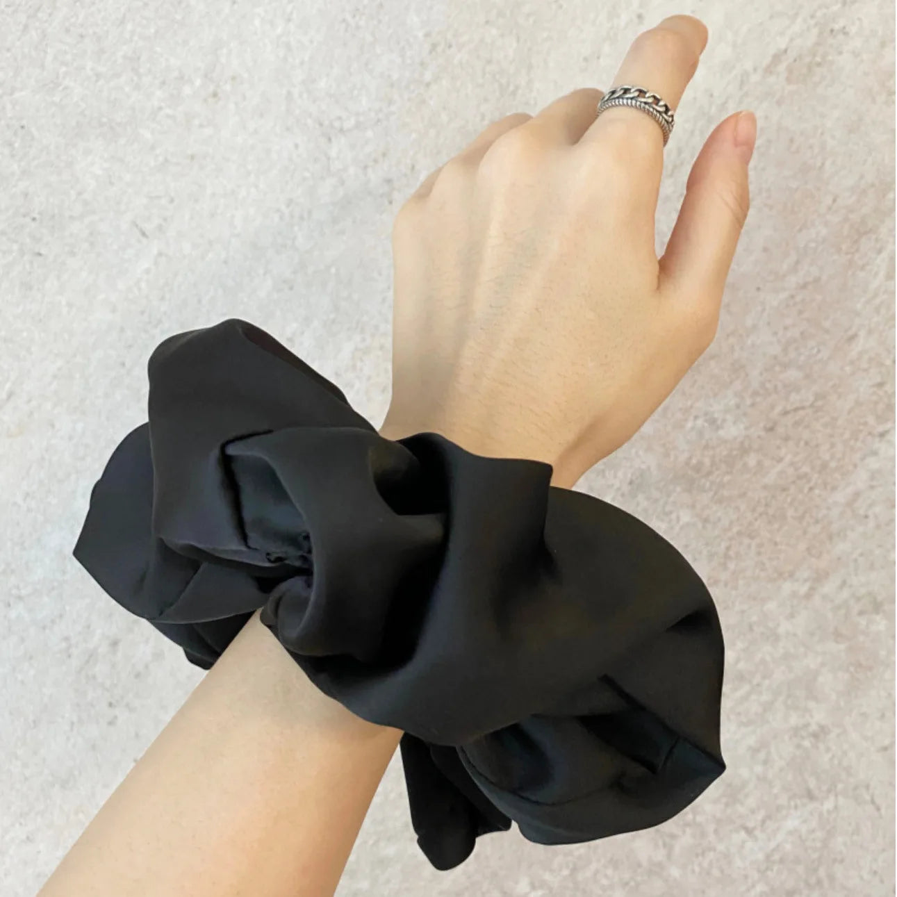 Oversized Silk & Chiffon Scrunchies