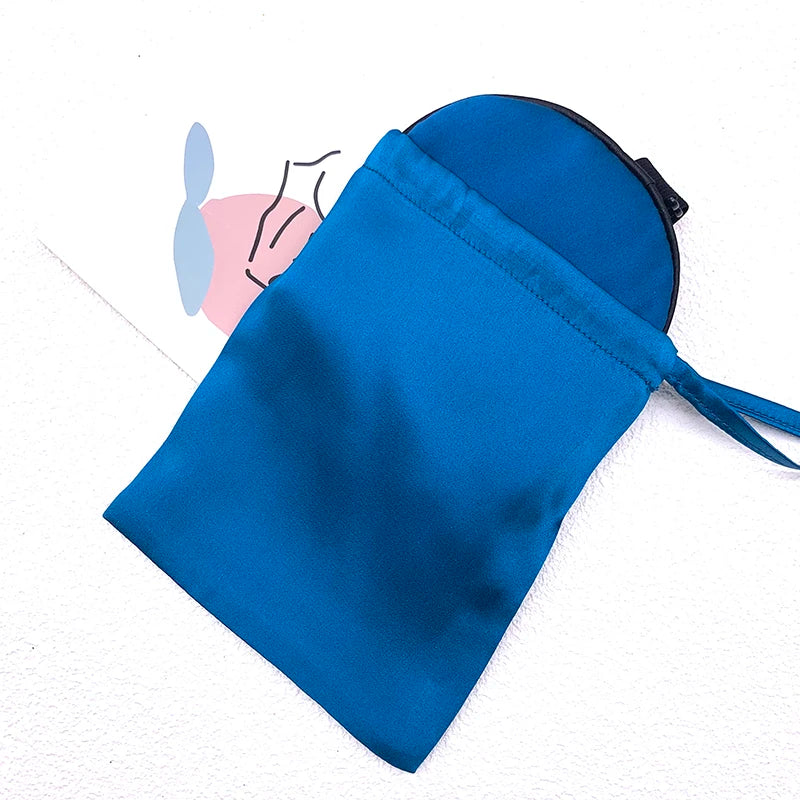 Luxury 100% Silk Sleep Mask with Matching Pouch