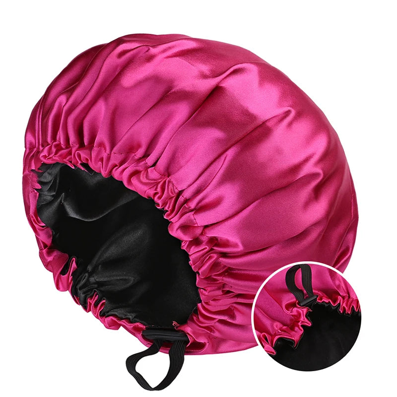 Satin Bonnet – Adjustable for Curly Hair