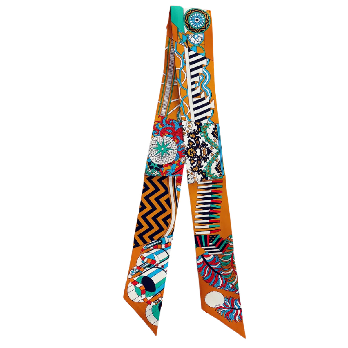 Silk Twilly Scarf – 90x5cm Ribbon for Bags, Hair & Neck