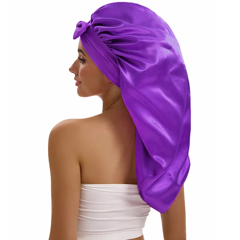 Long Satin Bonnet – For Braids & Volume