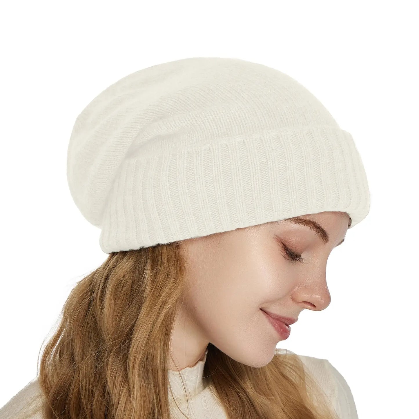 Luxury Satin-Lined Cashmere Beanie – Frizz-Free & Ultra-Warm