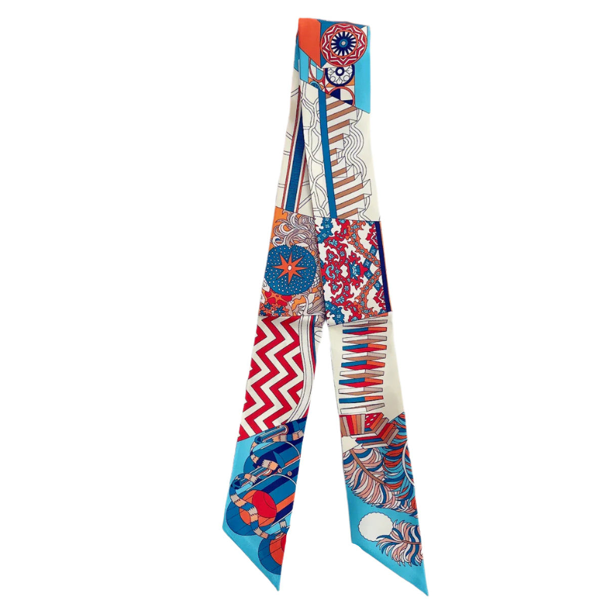 Silk Twilly Scarf – 90x5cm Ribbon for Bags, Hair & Neck
