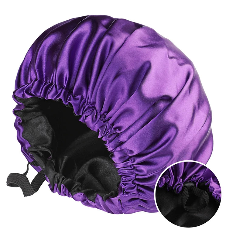 Satin Bonnet – Adjustable for Curly Hair