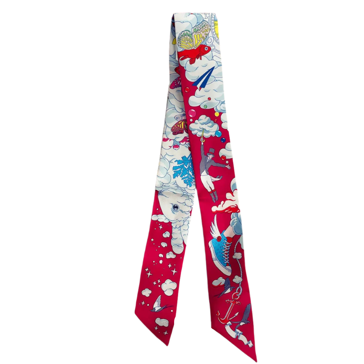 Silk Twilly Scarf – 90x5cm Ribbon for Bags, Hair & Neck