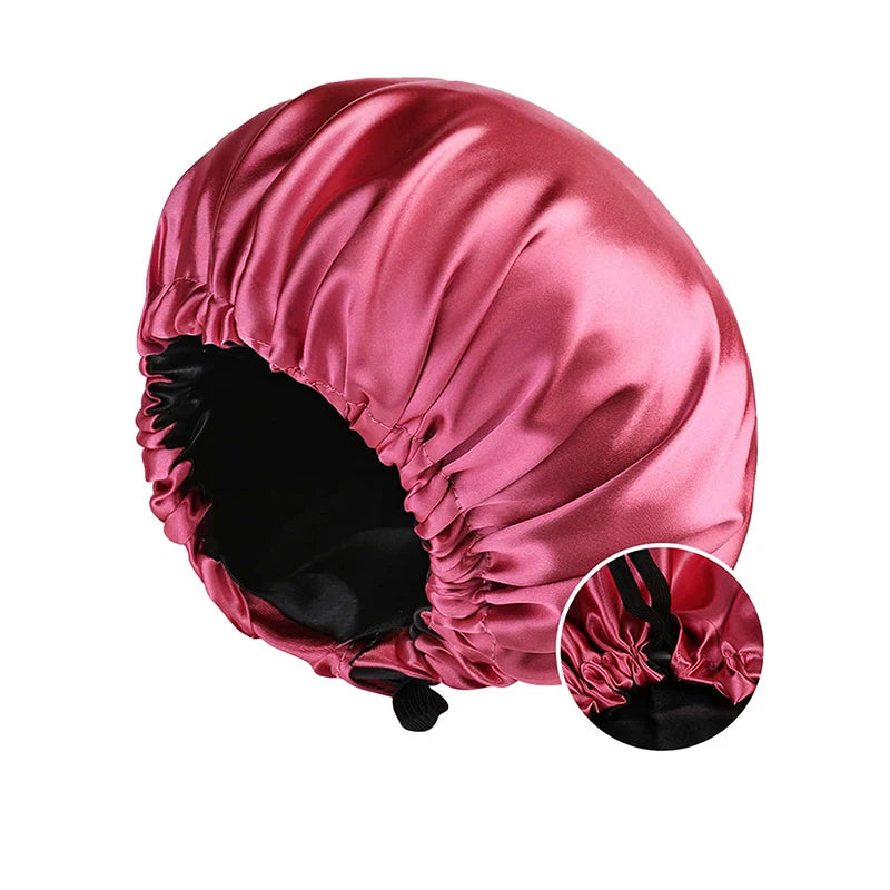 Satin Bonnet – Adjustable for Curly Hair