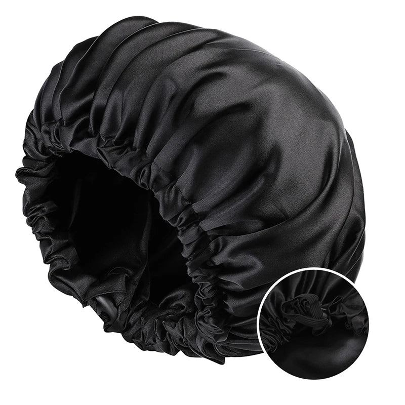Satin Bonnet – Adjustable for Curly Hair