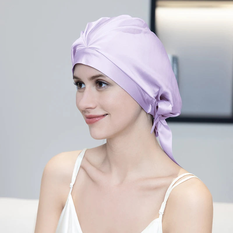 pure mulberry silk sleep bonnet smooth lightweight fabric
