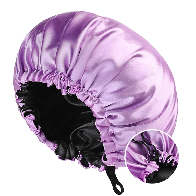 Satin Bonnet – Adjustable for Curly Hair