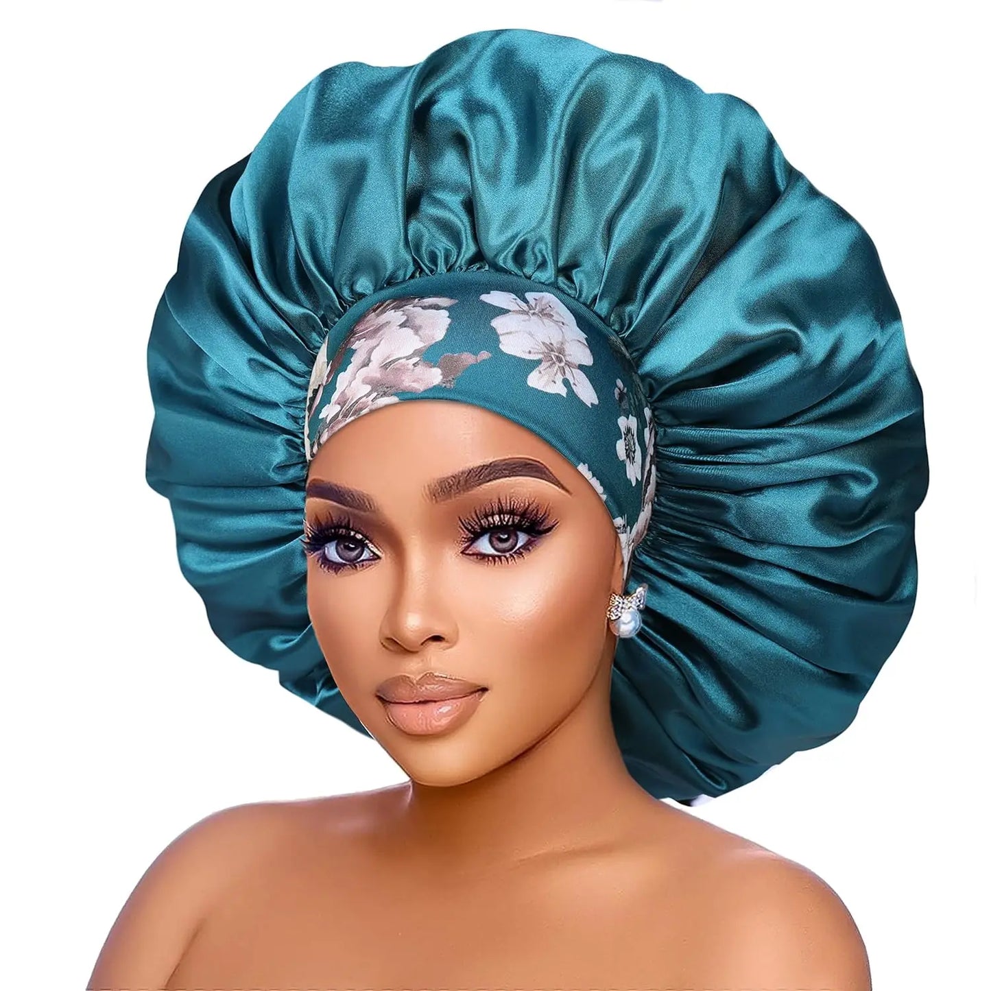 Oversized Satin Bonnet – Double Layer Night Cap