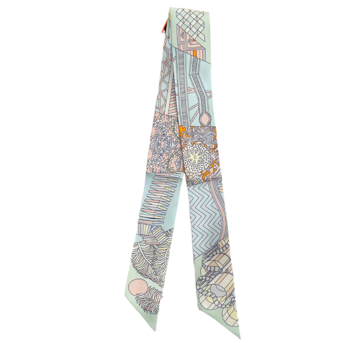 Silk Twilly Scarf – 90x5cm Ribbon for Bags, Hair & Neck