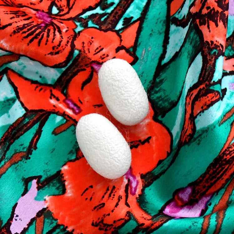 Silk Scarf – Red Iris Bloom Edition