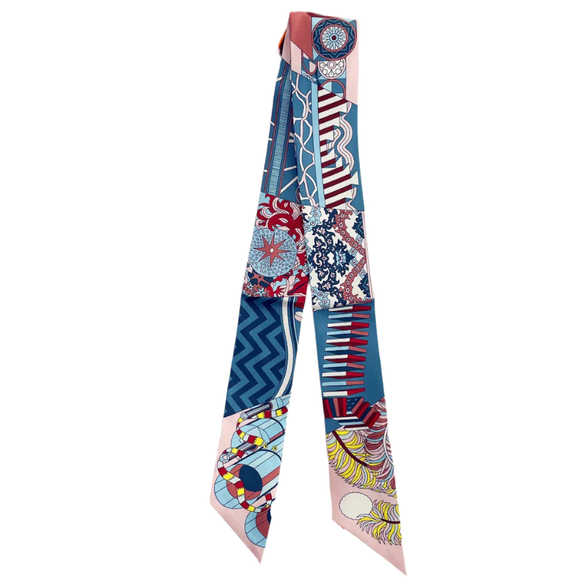 Silk Twilly Scarf – 90x5cm Ribbon for Bags, Hair & Neck