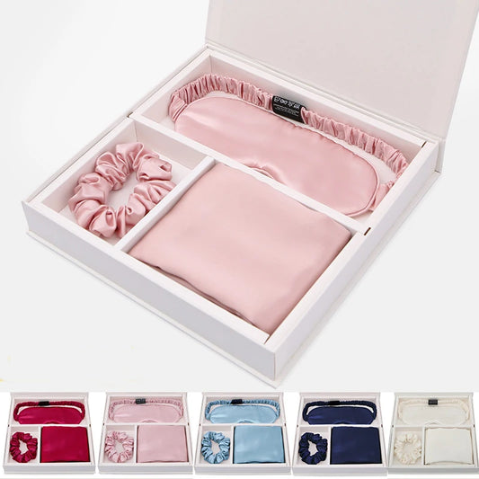 Silk Sleep Set – Pillowcase, Mask & Scrunchie