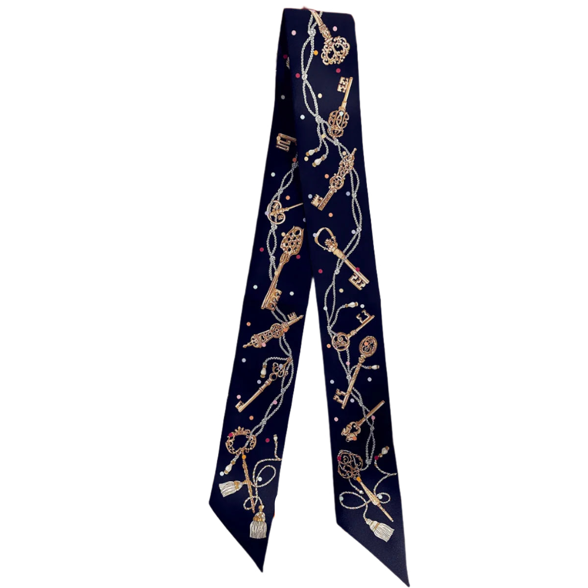 Silk Twilly Scarf – 90x5cm Ribbon for Bags, Hair & Neck