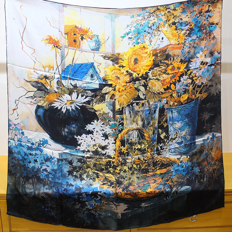 Silk Scarf – Floral Muse Print