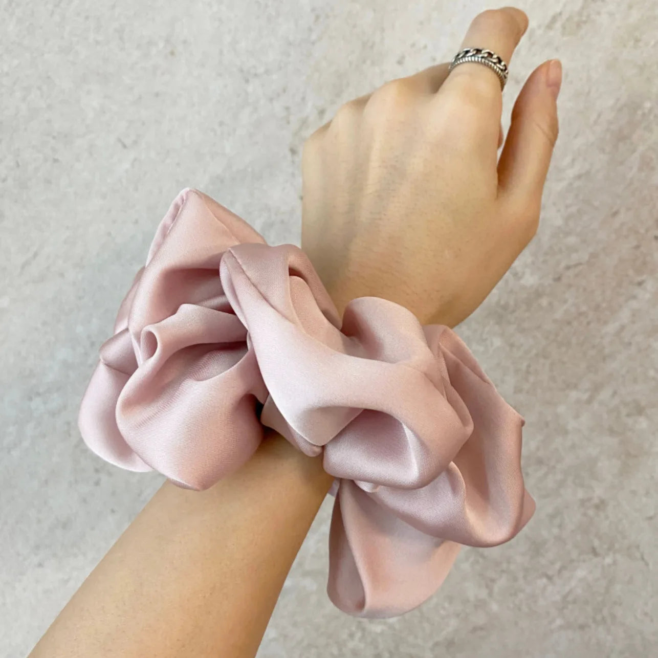 Oversized Silk & Chiffon Scrunchies