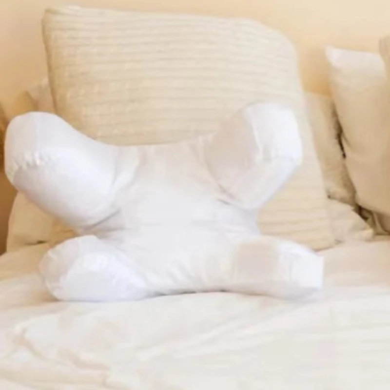 soft white anti wrinkle pillow for back and side sleepers