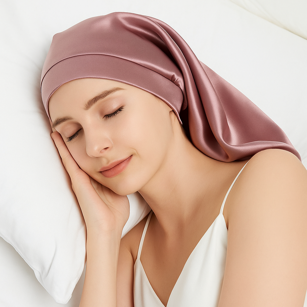 Silk Sleep Cap – Long Hair, Frizz Protection
