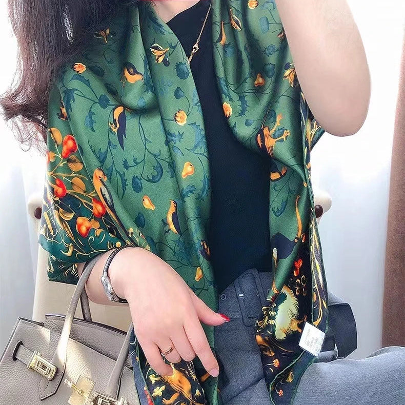 elegant silk scarf breathable and soft texture