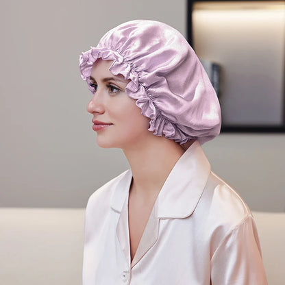 Natural silk cap designed to reduce friction during sleep