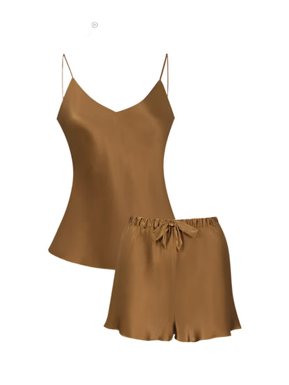 Silk Camisole Set – Elegant 2-Piece Pajama