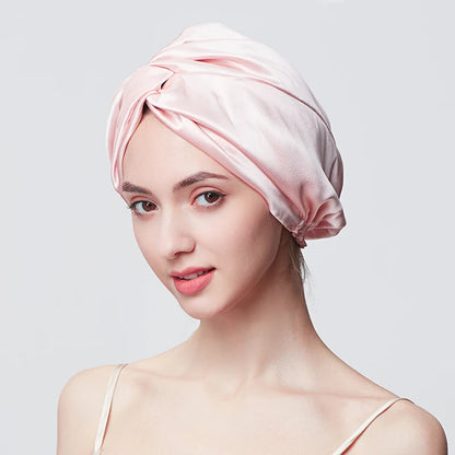 Double Layer Silk Night Bonnet – 100% Pure Mulberry Silk