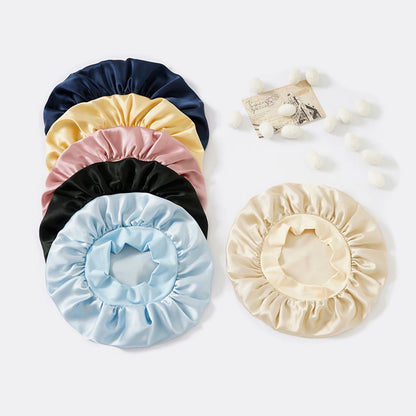 Mulberry silk sleeping bonnet with elastic band