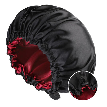 Satin Bonnet – Adjustable for Curly Hair