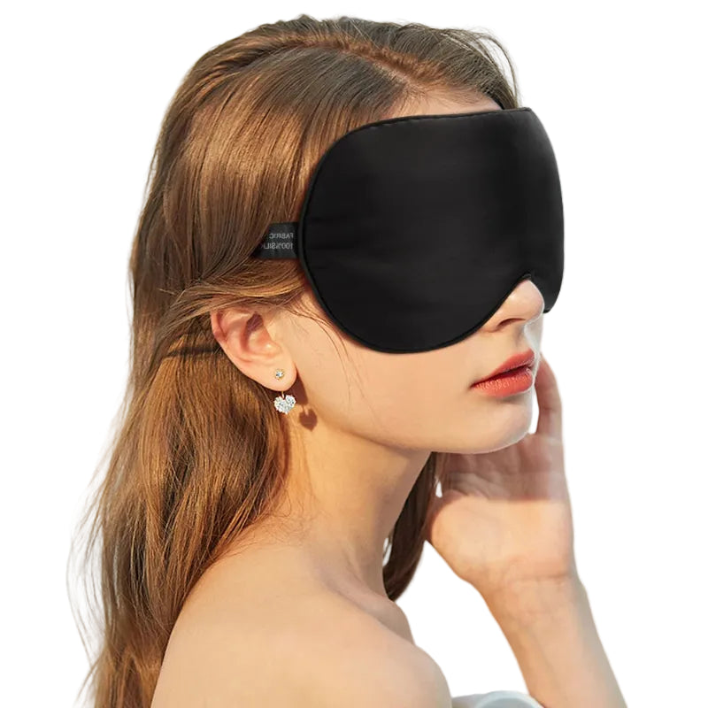 pure mulberry silk eye mask with cotton padding