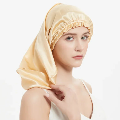 50 cm 100% Mulberry Silk Long Bonnet – Sleep & Hair Wrap