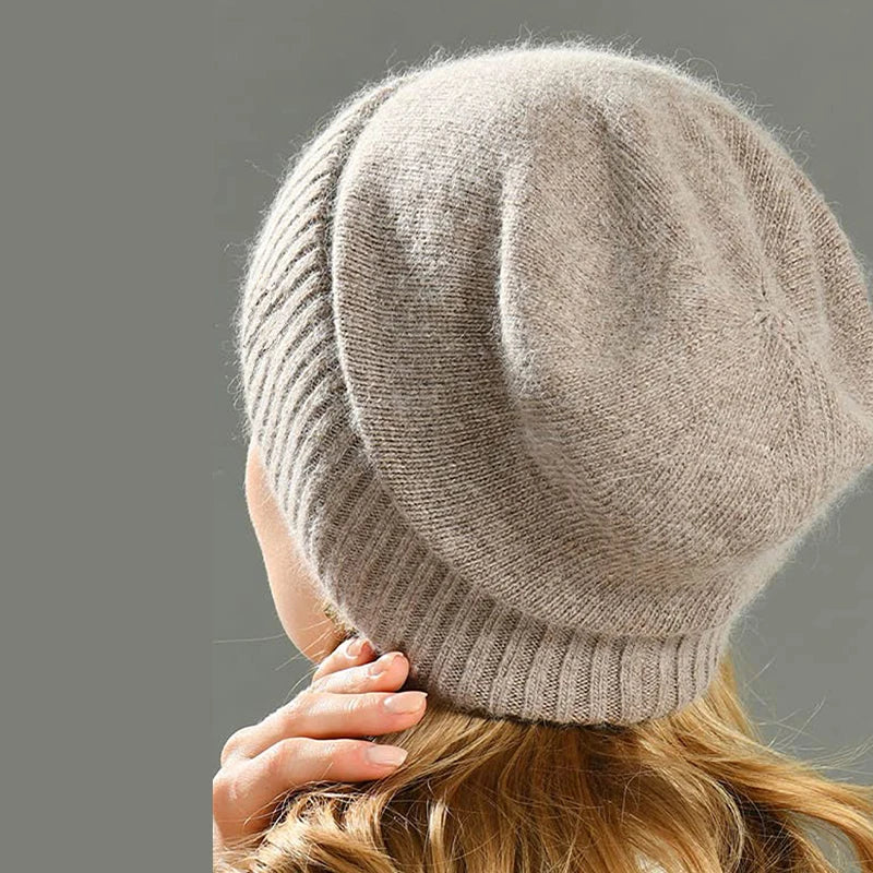 Luxury Satin-Lined Cashmere Beanie – Frizz-Free & Ultra-Warm