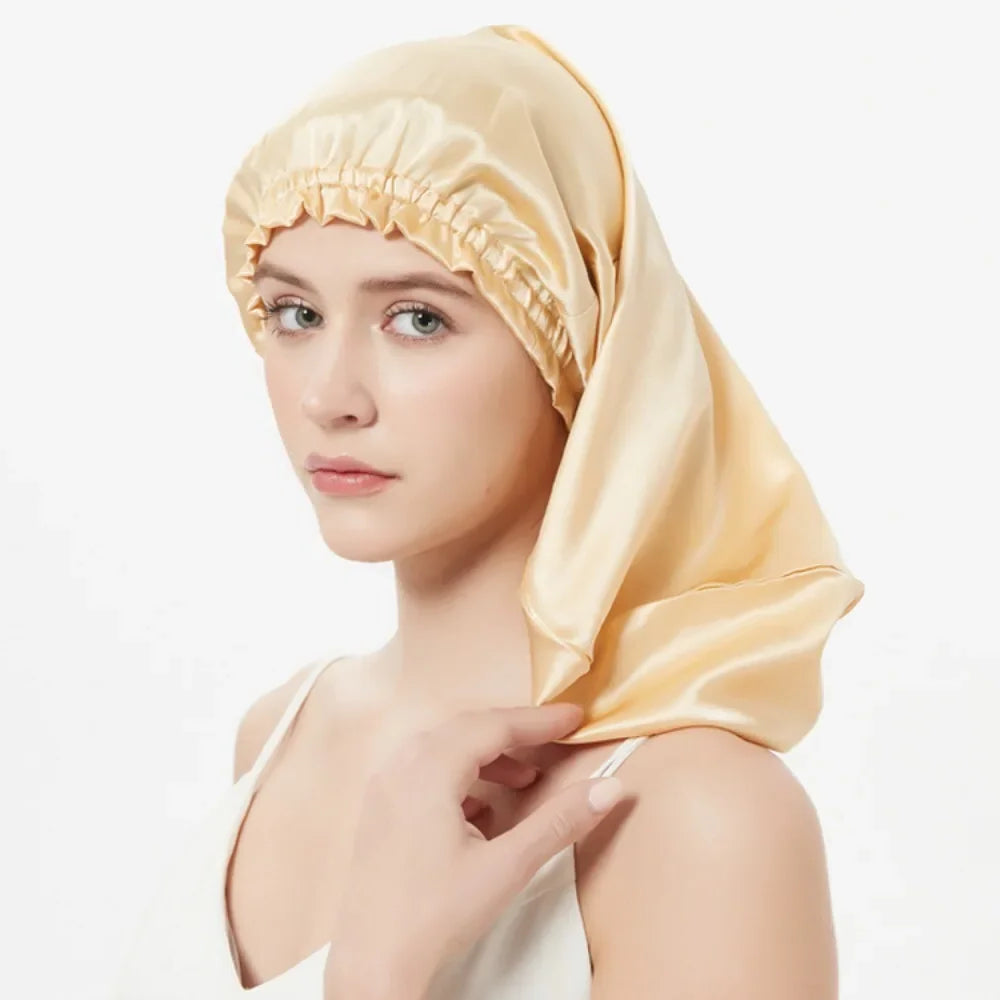 breathable silk hair wrap extended length design