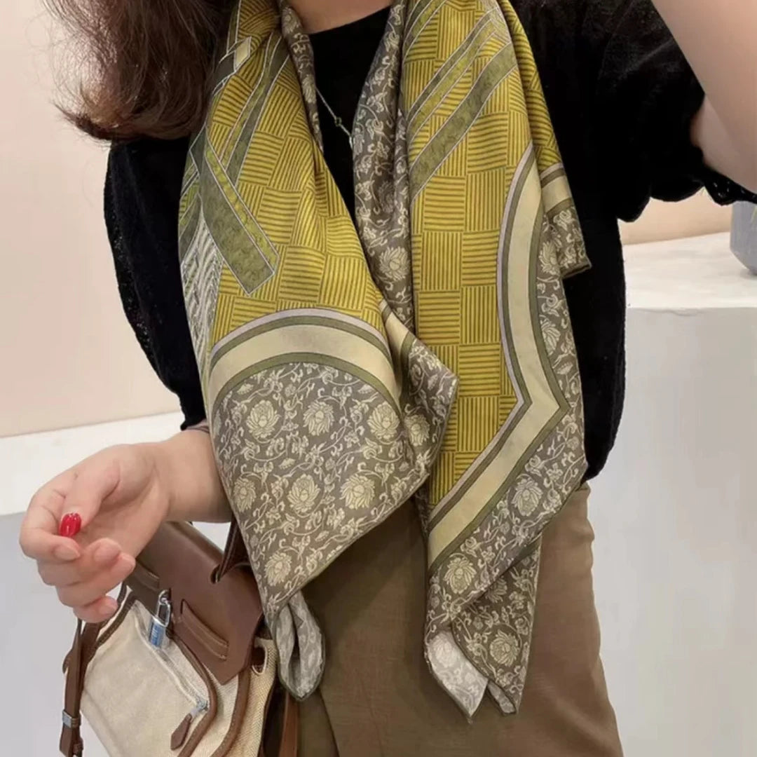 elegant silk scarf breathable and soft texture