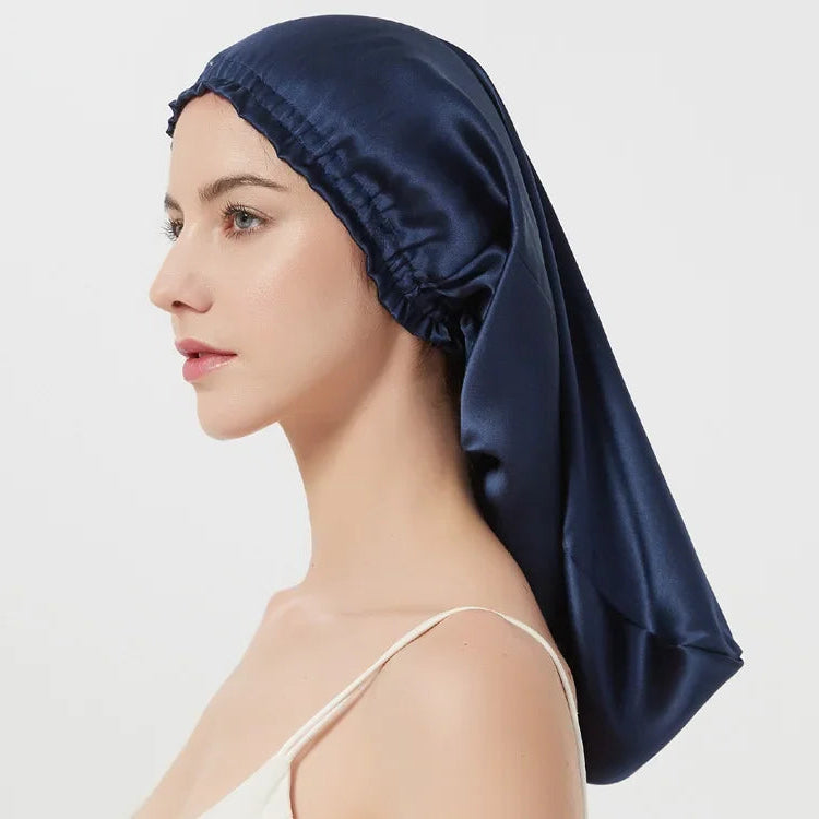 lightweight silk long bonnet overnight wear