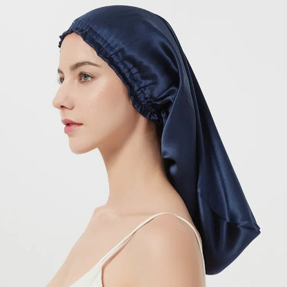 lightweight silk long bonnet overnight wear