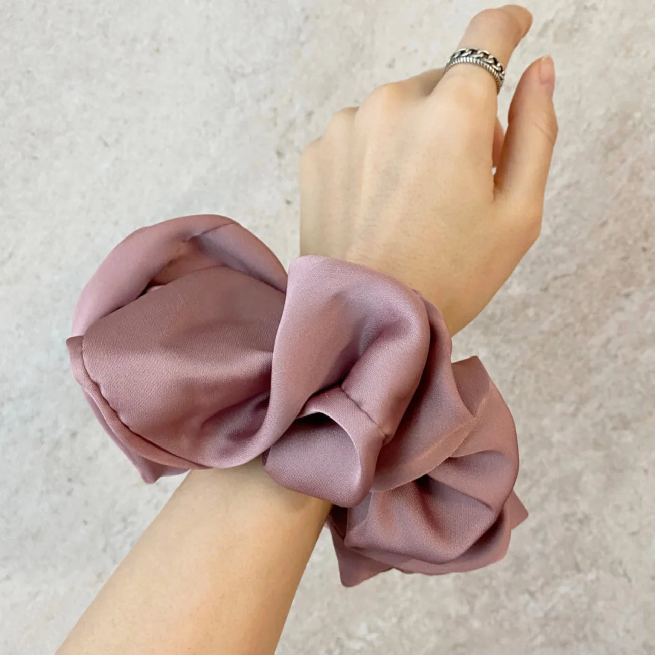 Oversized Silk & Chiffon Scrunchies
