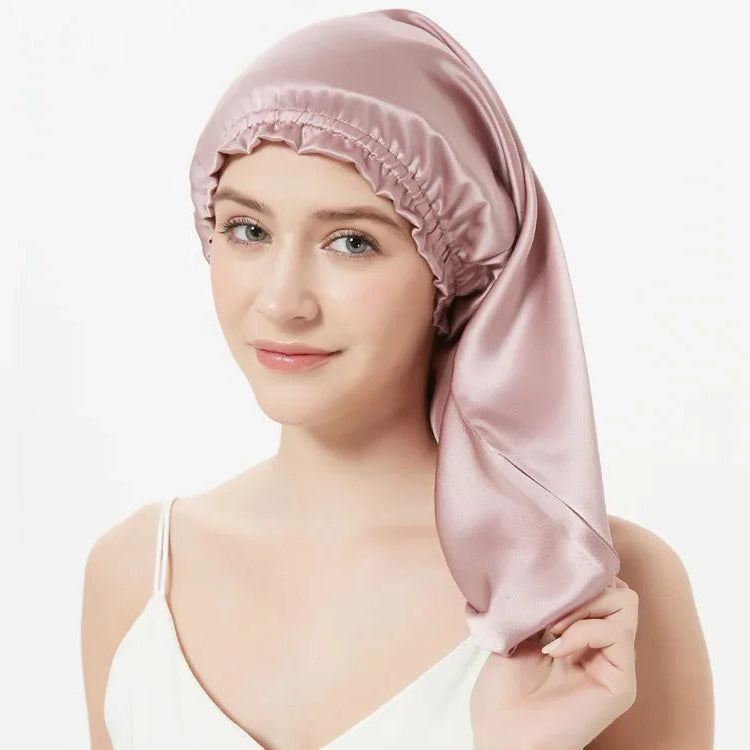 lightweight silk long bonnet overnight wear
