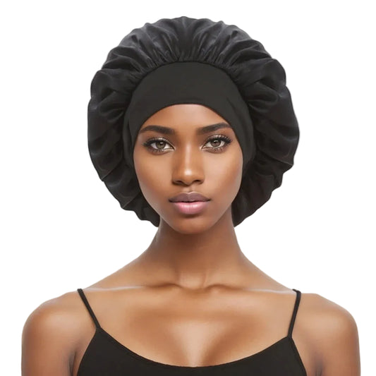 Silkvana mulberry silk bonnet with soft elastic band designed for overnight hair protection
