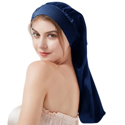 16 Momme 100% Mulberry Silk Long Bonnet – For Long Hair