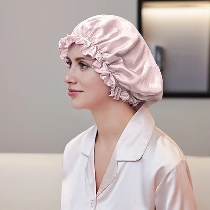 Silk night cap suitable for comfort and beauty sleep routines