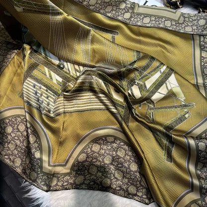 pure mulberry silk scarf with rolled hem finish