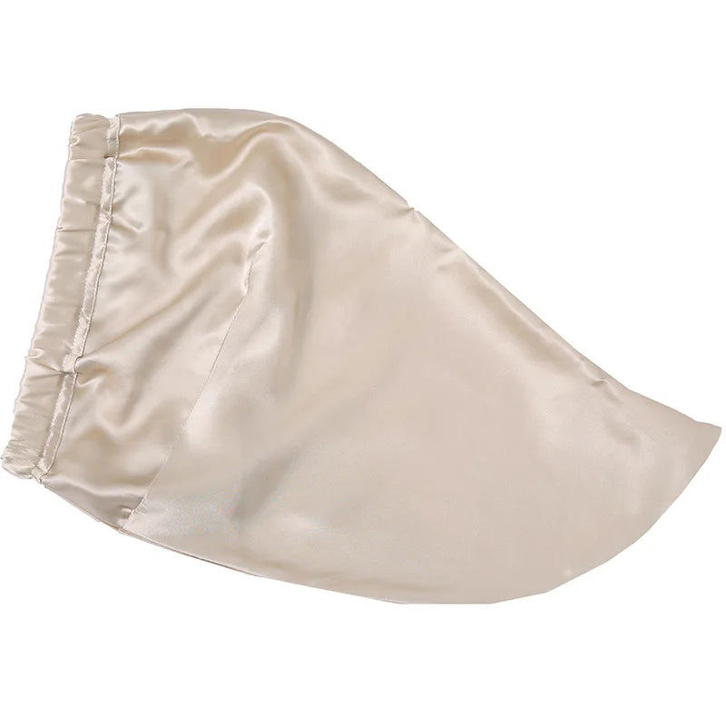 Lightweight silk sleeping wrap for curly and natural hair